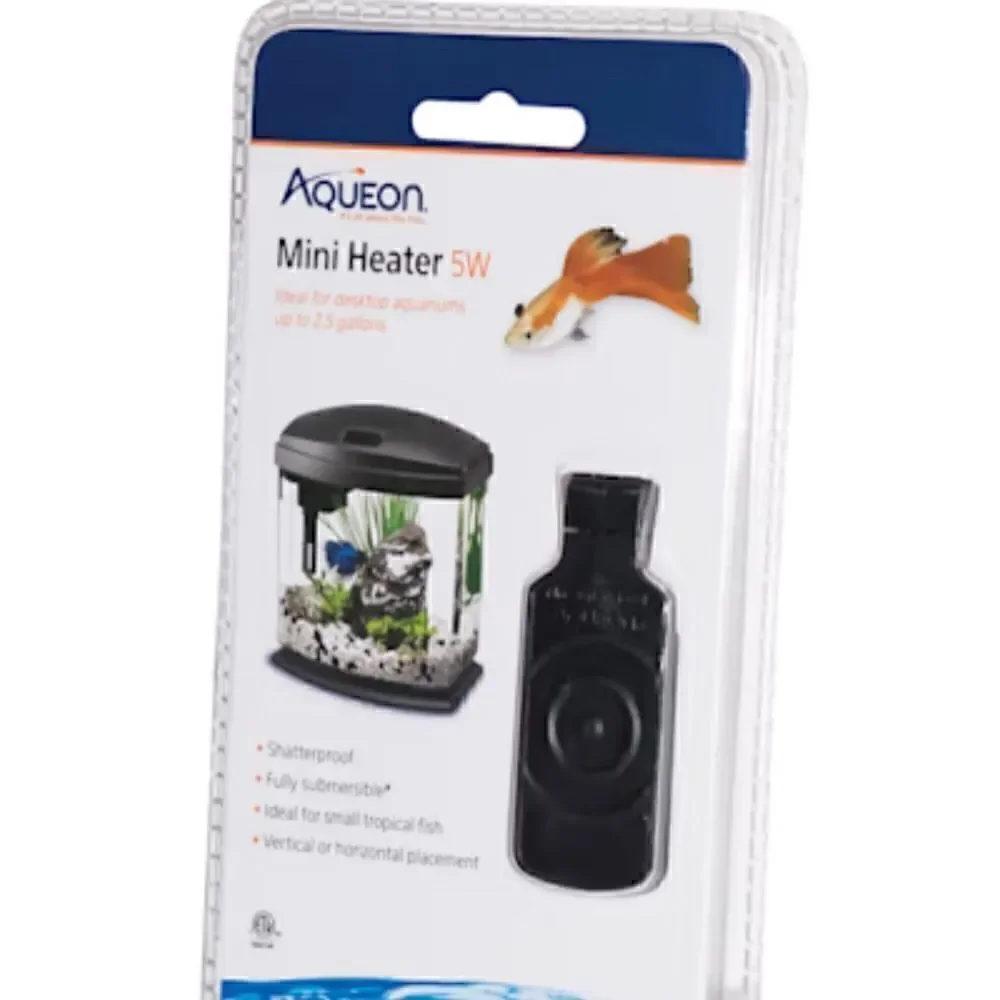 Aqueon Mini Flat Heater for 1-2.5 gallon aquariums, 5 Watts